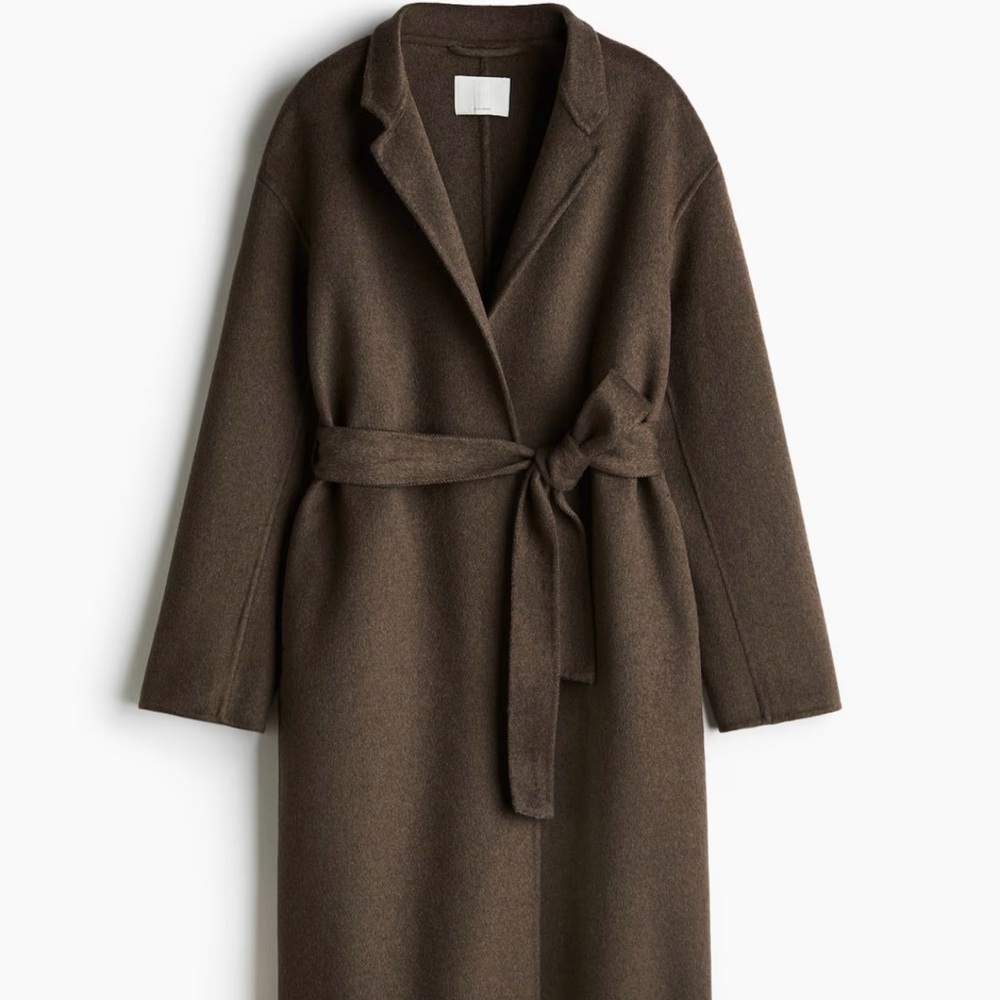 H&M HANDMADE WOOL BLEND COAT